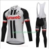 Radbekleidung Radtrikot Langarm + Lang Trägerhose 2018 Team Sunweb N001